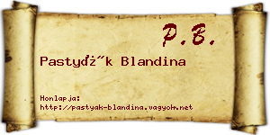 Pastyák Blandina névjegykártya